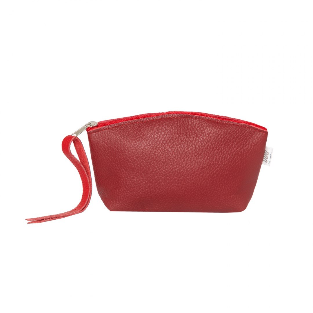 Leather cosmetic bag