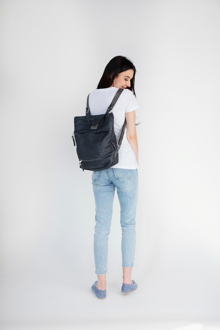 Leather backpack Paris