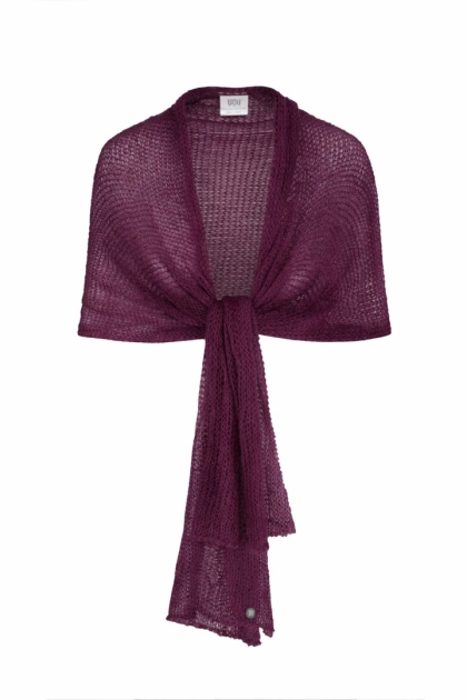 Alpaka lekki szal-etola - Bakłażanowy