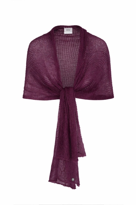 Alpaka lekki szal-etola - Bakłażanowy