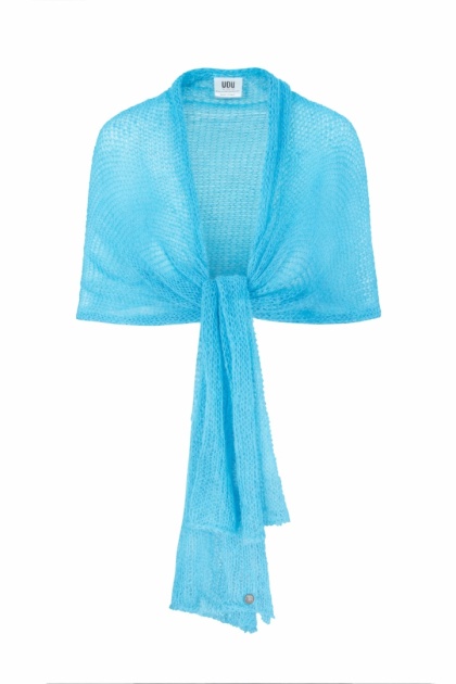 Alpaka lekki szal - etola - Jasny Turkus