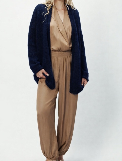 Alpaka sweter Aurelia - granatowy