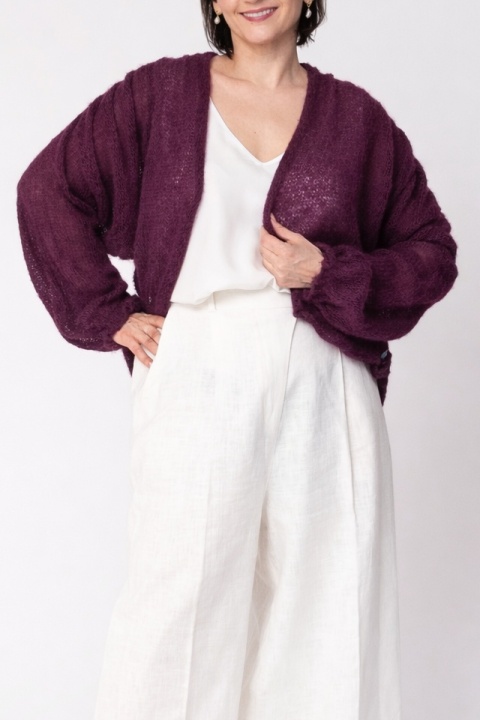 Lekki sweter mgła Klara - Bakłażan