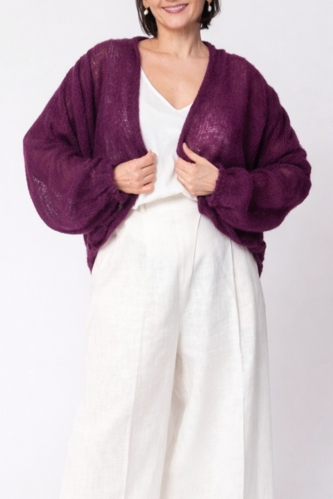 Lekki sweter mgła Klara - Bakłażan