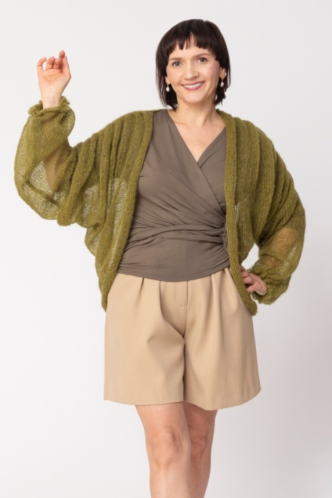 Lekki sweter mgła Klara - Oliwka