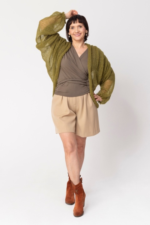 Lekki sweter mgła Klara - Oliwka