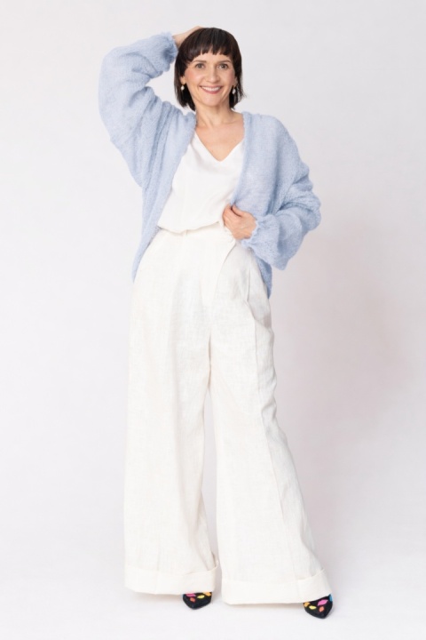 Lekki sweter mgła Klara - Jasno niebieski