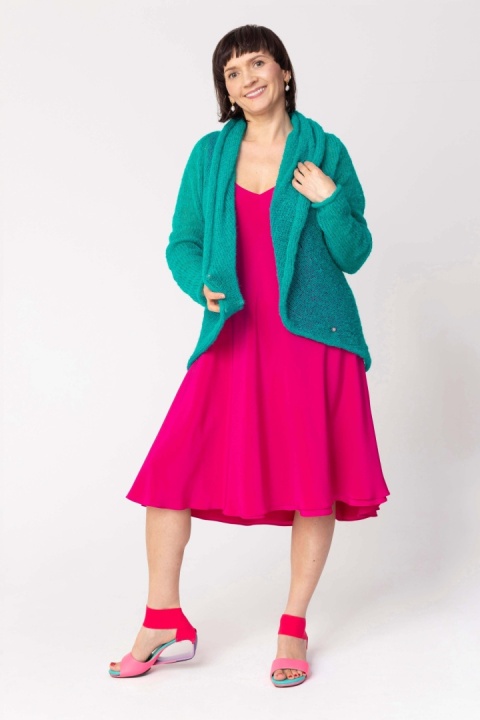 Lekki sweter mgła Reneta - Ciemny Turkus