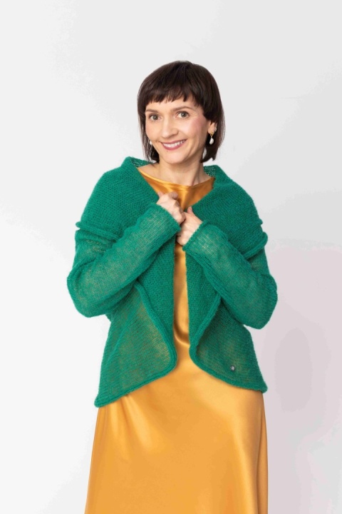 Lekki sweter mgła Reneta - Szmaragdowy