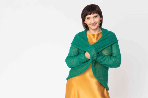 Lekki sweter mgła Reneta - Szmaragdowy