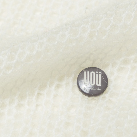 Lekki sweter mgła z paskiem długi - Biały