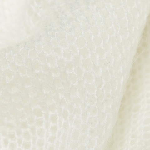 Lekki sweter mgła z paskiem długi - Biały