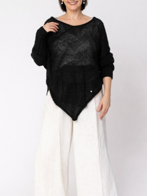 Lekkie ponczo mgła - czarne