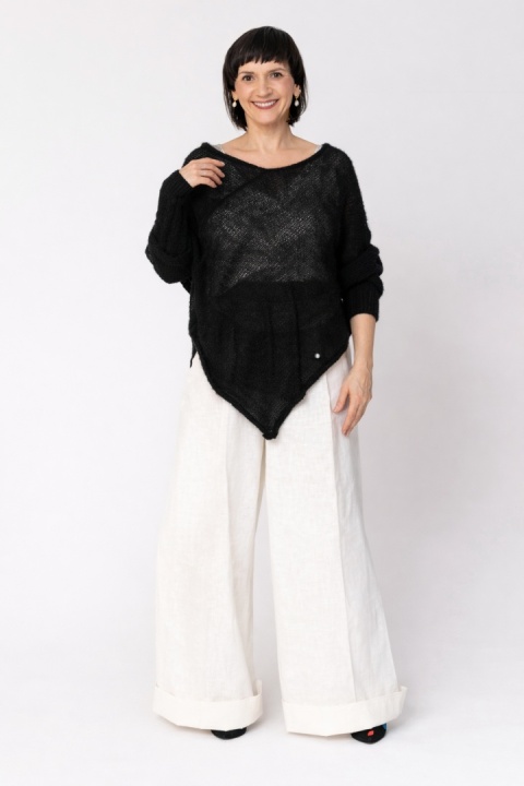 Lekkie ponczo mgła - czarne