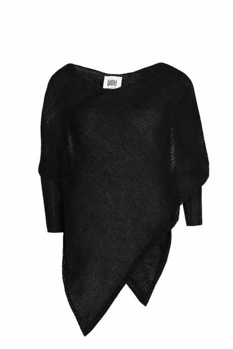 Lekkie ponczo mgła - czarne