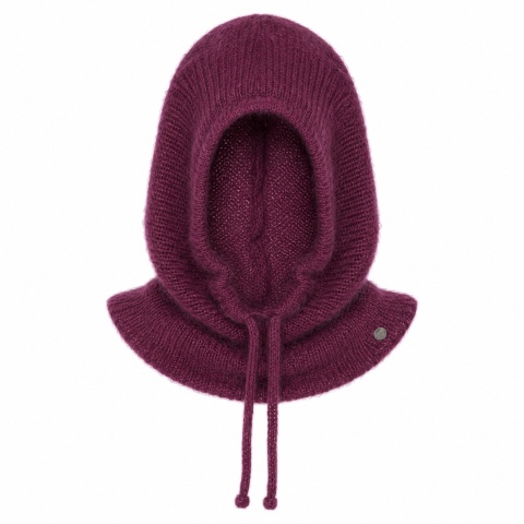 Balaclava z alpaki - Bakłażan