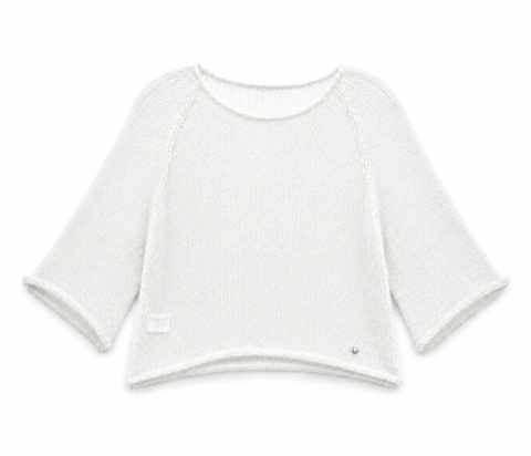 Sweter ślubny z szerokimi rękawami - Oliwia