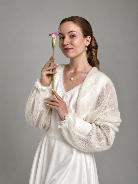 Sweter ślubny mgiełka - Klara