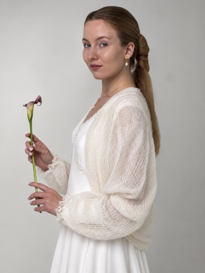 Sweter ślubny mgiełka - Klara