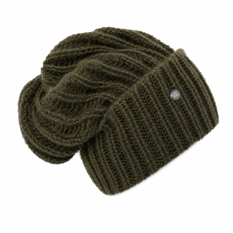 Wełniana czapka Urszula - Khaki