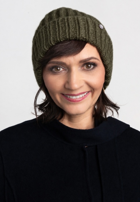 Wełniana czapka Urszula - Khaki