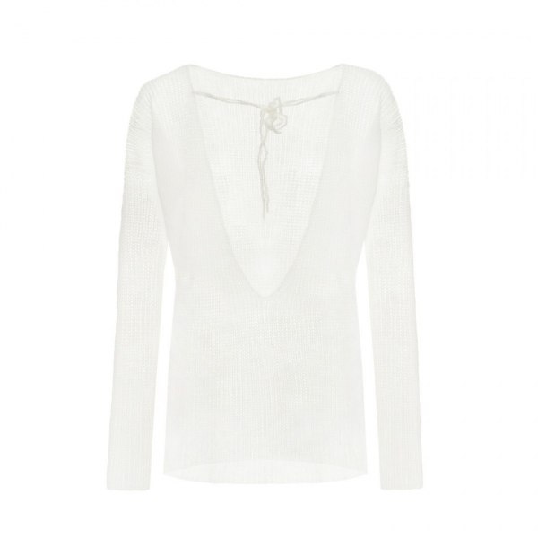 Light fog blouse with neckline at the back