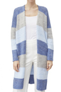 Cuddly long striped cardigan - Jeans