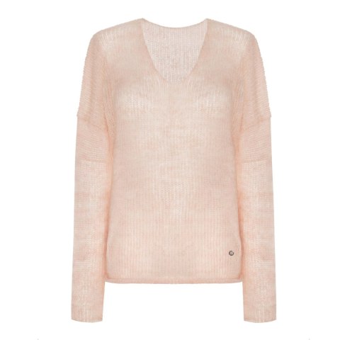 Light fog V-neck sweater Lena - Light Pink
