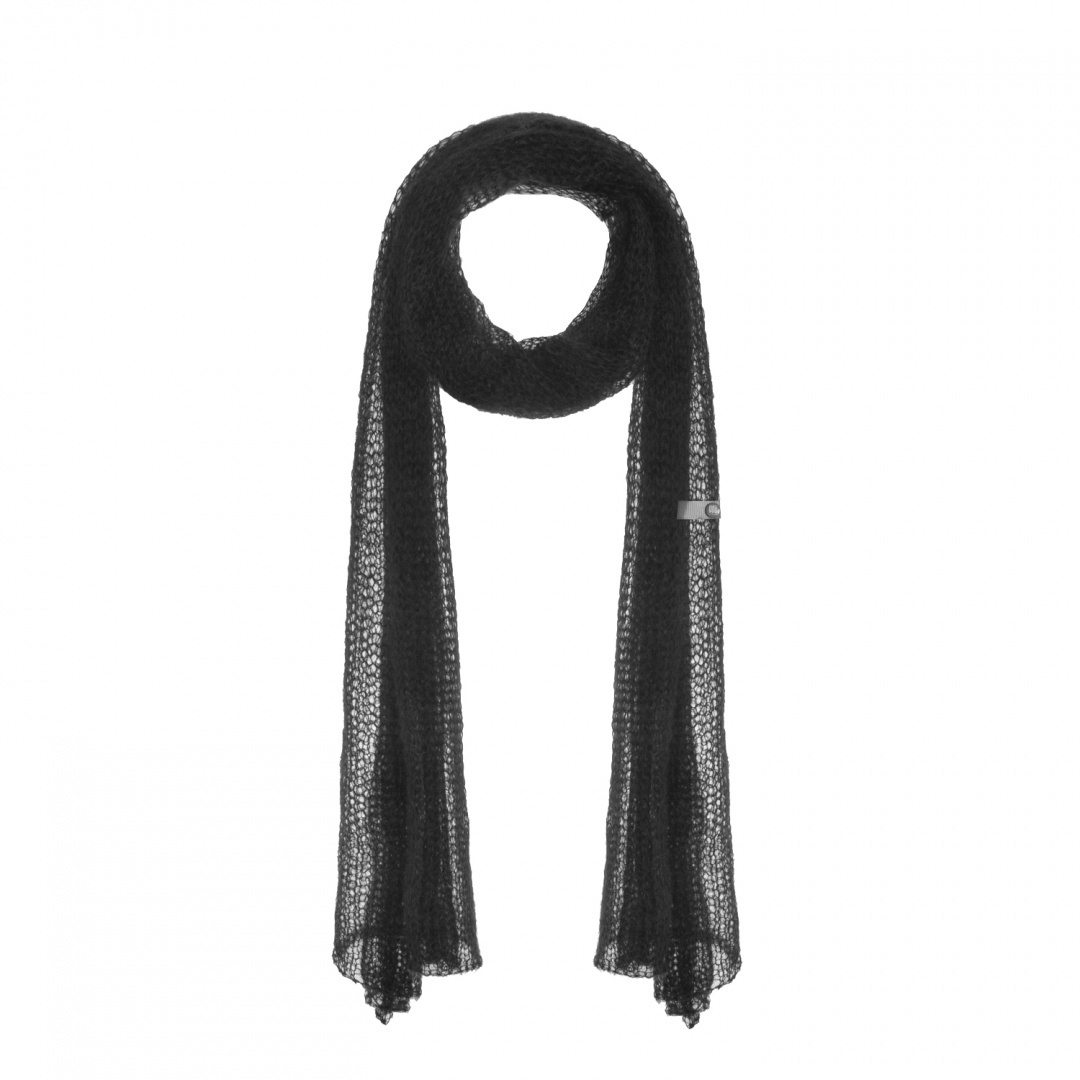 Silk touch shawl-etola Carrie - Black