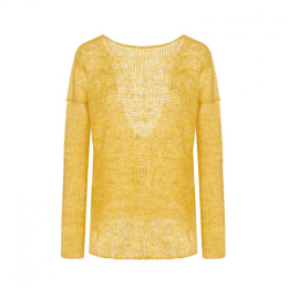 Light fog blouse with neckline at the back - Yellow