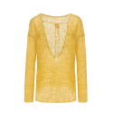 Light fog blouse with neckline at the back - Yellow