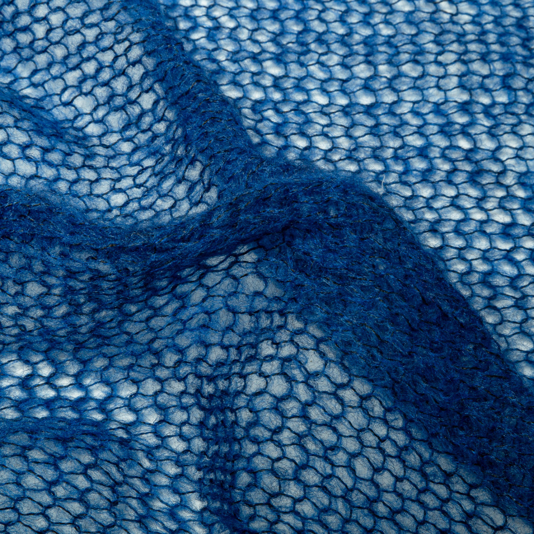 Light fog shawl-etola - Navy Blue