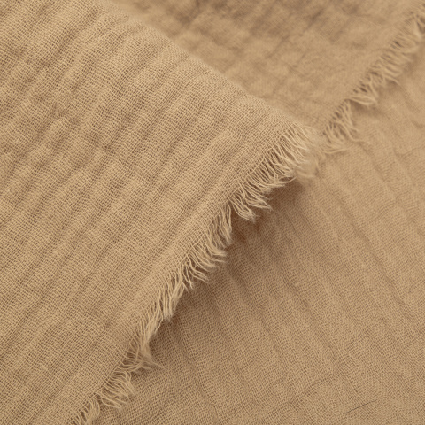 Bawełniany szal-etola z muślinu - Beżowy