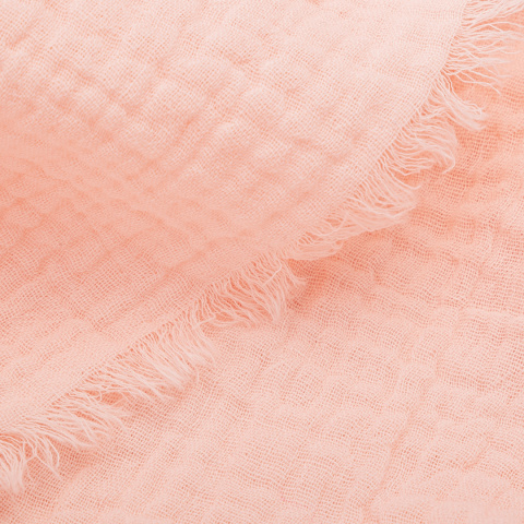 Bawełniany szal-etola z muślinu - Jasnoróżowy