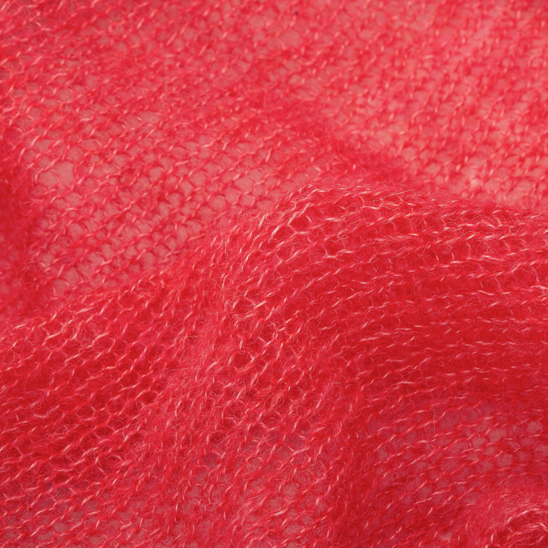 Light fog shawl-etola - Raspberry
