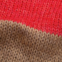 Cuddly long striped cardigan - Raspberry