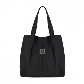 Skórzana torba Shopper - Czarna