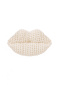 Flirty Lips Brooch - White