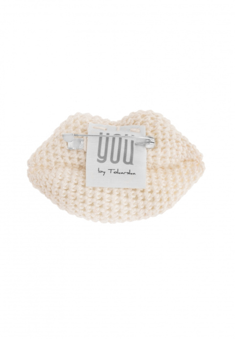 Zalotne Usta Broszka - Biała