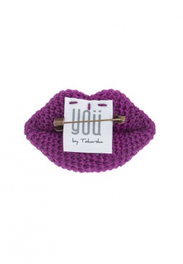 Zalotne Usta Broszka - Fioletowa