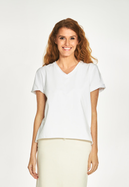 Bawełniany T-shirt Aga - Biały