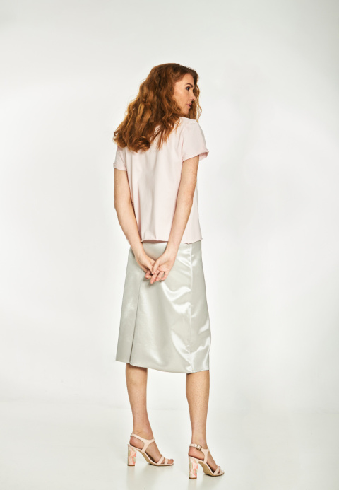 Bawełniany T-shirt Aga - Jasnoróżowy