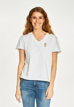 Bawełniany T-shirt Weronika - Biały