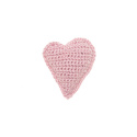 Crochet heart brooch - Light Pink