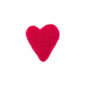 Crochet heart brooch - Pink