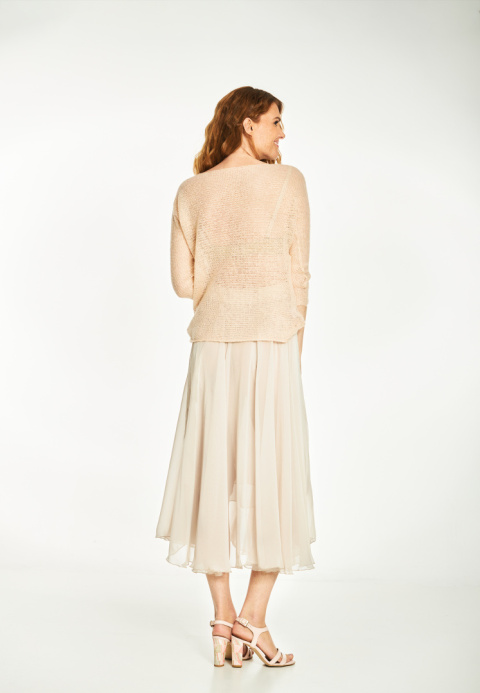 Lekka bluzka mgła kimono - Pudrowy róż