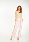 Light fog blouse with neckline at the back - Powder pink