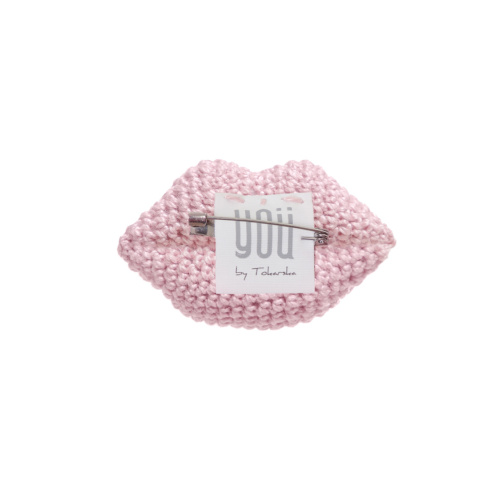 Zalotne Usta Broszka - Pudrowy róż