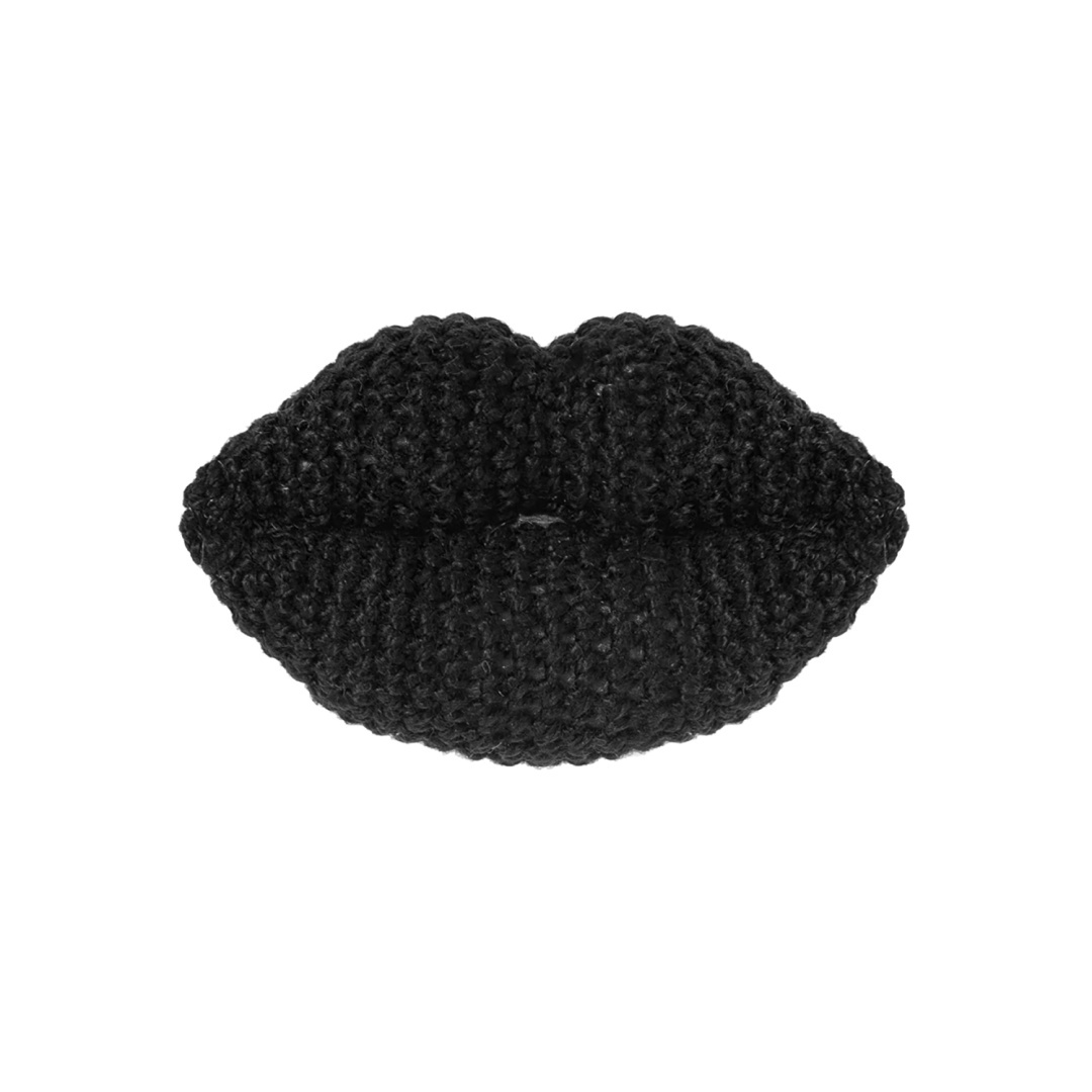 Flirty Lips Brooch - Black