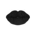 Flirty Lips Brooch - Black